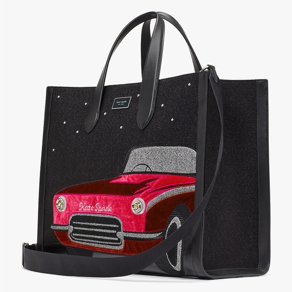 🥳HOST PICK!🥳 kate spade NWT! $498 MSRP Manhattan Car Embellished Large Tote - Picture 4 of 10